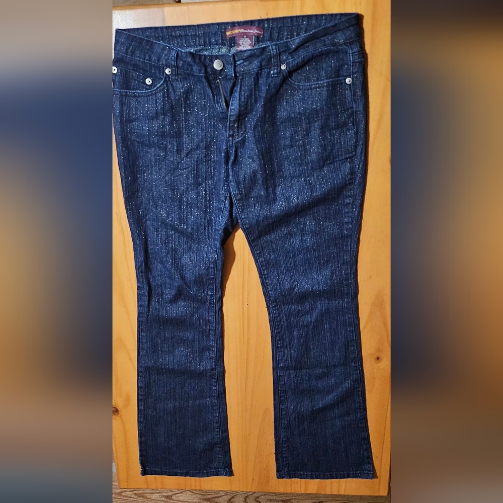 🌺🌺Premium Gold Sparkle Blue Jeans